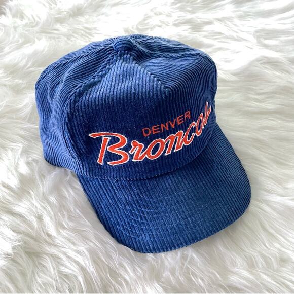 Vintage Other - SPORT SPECIALTIES VTG Denver Broncos Corduroy Zipback Hat Football NFL Team Cap